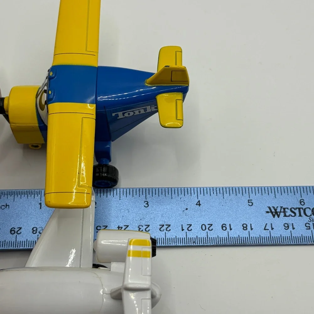 Tonka Maisto Cartoon Toy Airplane Lot 2pc Prop Jet Blue White Kids Vehicle Play